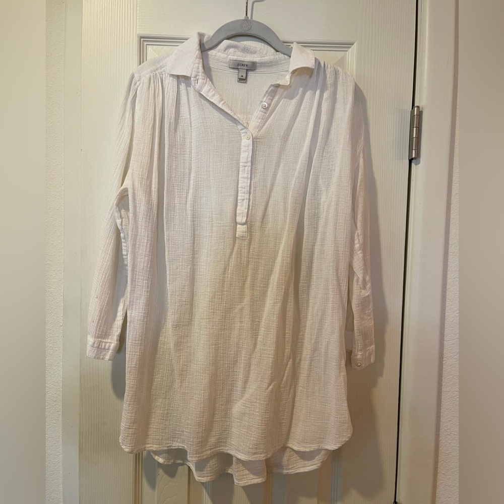 J Crew White Top / Coverup